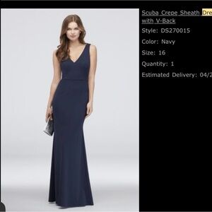 Navy Blue Dress from Davids Bridal